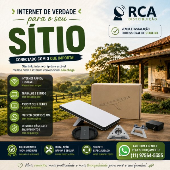 Starlink para sítio e fazenda